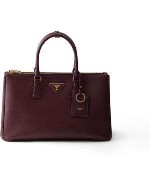 Prada Bolso Grande De Piel Galleria, Mujer - Morado