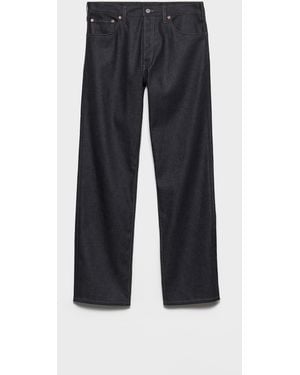 Prada Raw Denim Jeans With Leather Strap - Blue