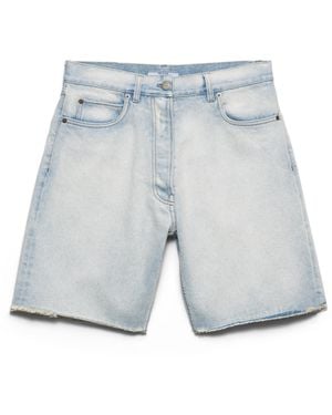 Prada Bermudas Vaqueras, Mujer, Talla - Azul