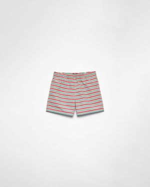 Prada Bañador De Tejido Técnico - Blanco