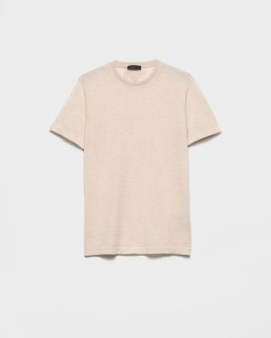 Prada T-Shirt Oversize - Neutro