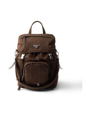 Prada Mochila De Re-Nylon, Mujer - Marrón