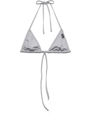 Prada Top De Bikini De Punto, Mujer, Talla - Blanco