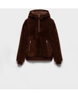 Prada Wool Blend Hoodie - Brown