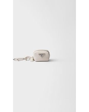 Prada Leder-Taschenanhänger - Weiß
