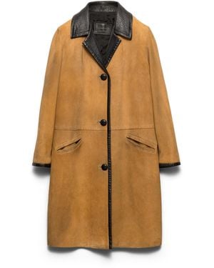 Prada Abrigo De Ante, Mujer, Talla - Neutro