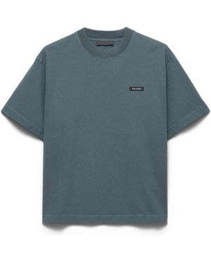 Prada Camiseta De Algodón, Hombre, Talla - Azul