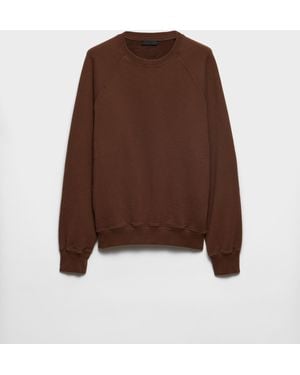 Prada Cotton Fleece Sweatshirt - Brown