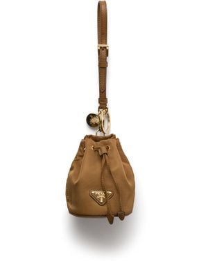 Prada Llavero Charm Mini Icon En Re-Nylon, Mujer - Metálico