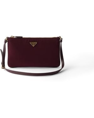 Prada Pouch De Re-Nylon, Mujer - Morado