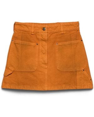Prada Minifalda De Lona, Mujer, Talla - Naranja