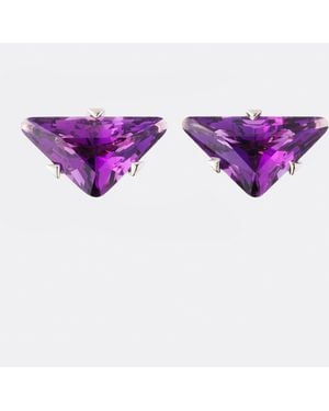 Prada Couleur Vivante Stud Earrings - Purple