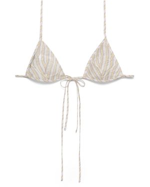 Prada Sujetador A Rayas, Mujer, Talla - Blanco