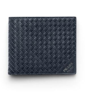 Prada Cartera De Piel, Hombre - Azul