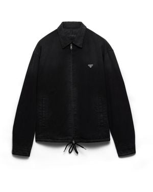 Prada Padded Denim Blouson Jacket, Hombre, Talla - Negro