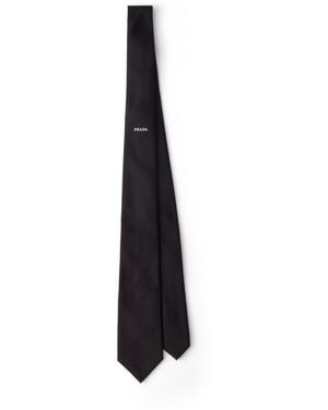 Prada Corbata De Seda, Hombre, Talla - Blanco