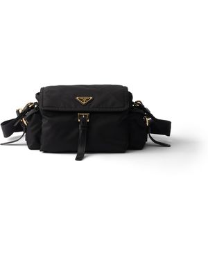 Prada Bandolera Explore Mediana De Re-Nylon, Mujer - Negro