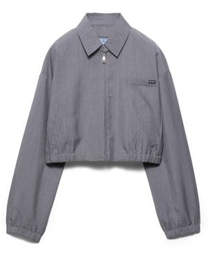 Prada Cazadora De Mohair Ligero, Mujer, Talla - Gris