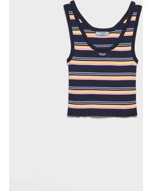 Prada Cotton Tank Top - Blue
