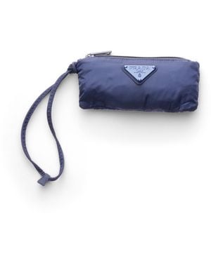 Prada Pouch Plegable De Re-Nylon - Azul