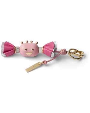 Prada Candy Colgante Para Bolso De Plexiglás Y Piel Llavero, Mujer - Rosa