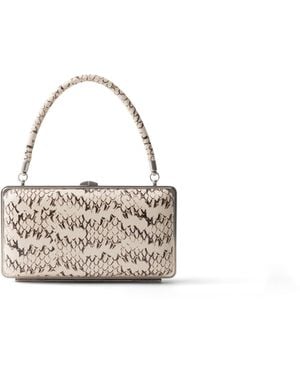 Prada Cartera De Mano De Piel De Serpiente Ayers, Mujer - Blanco