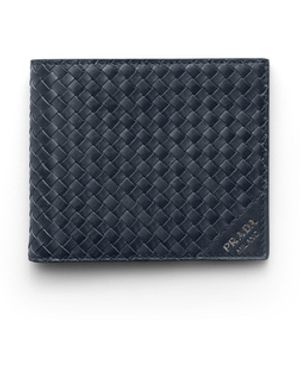 Prada Cartera De Piel, Hombre - Azul
