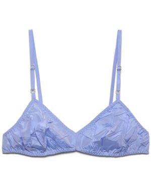 Prada Sujetador De Tafetán, Mujer, Talla - Azul