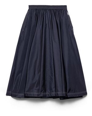 Prada Falda Completa De Ligero Re-Nylon, Mujer, Talla - Azul