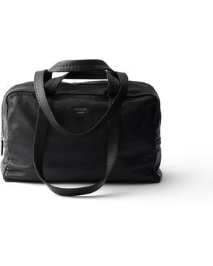 Prada Leather Briefcase, Hombre - Negro