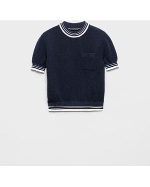 Prada Shetland Wool Crew-Neck Jumper - Blue