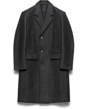 Prada Abrigo De Lana De Botonadura Simple, Hombre, Talla - Negro