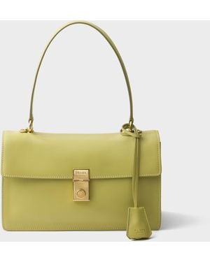 Prada Sac À Bandoulière Soft Sound En Cuir - Métallisé