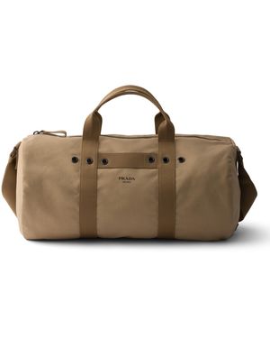 Prada Bolso De Loneta - Marrón