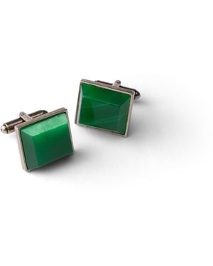 Prada Gemelos De Metal Y Piedra Semipreciosa, Mujer - Verde