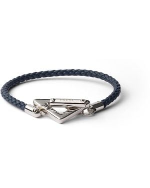 Prada Brazalete De Napa Trenzada, Hombre, Talla - Blanco