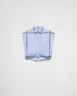 Prada Camicia Cropped - Blu