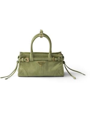 Prada Minibolso De Ante Bonnie, Mujer - Verde