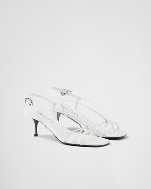 Prada Sandali Con Tacco - Bianco