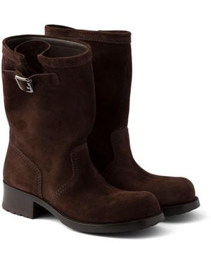 Prada Botas De Media Caña De Ante, Mujer, Talla - Negro