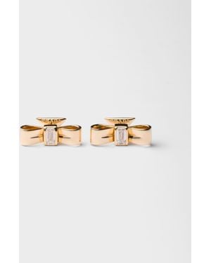 Prada Eternal Bow Earrings - White