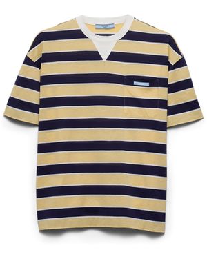 Prada Camiseta De Algodón Lisle A Rayas Bayadere Mujer, Talla - Multicolor