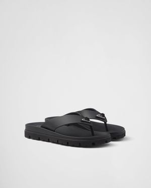Prada Rubber Thong Sandals in Blue for Men | Lyst