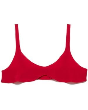 Prada Top De Crepé De China, Mujer, Talla - Rojo