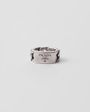 Prada Kettenring Aus Silber - Mehrfarbig