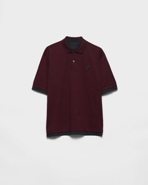 Prada Polo En Coton - Rouge