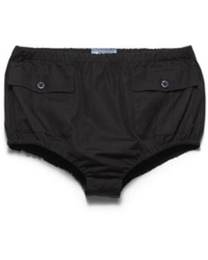 Prada Pantalones Cortos De Popelín, Mujer, Talla - Negro