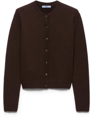Prada Cárdigan De Cachemir, Mujer, Talla - Marrón