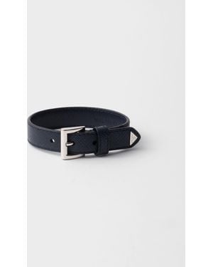 Prada Armband Aus Saffiano-Leder - Blau