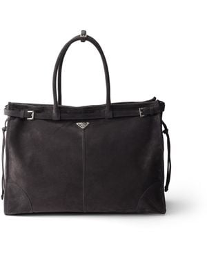Prada Bolso Tote Bonnie De Ante, Hombre - Negro